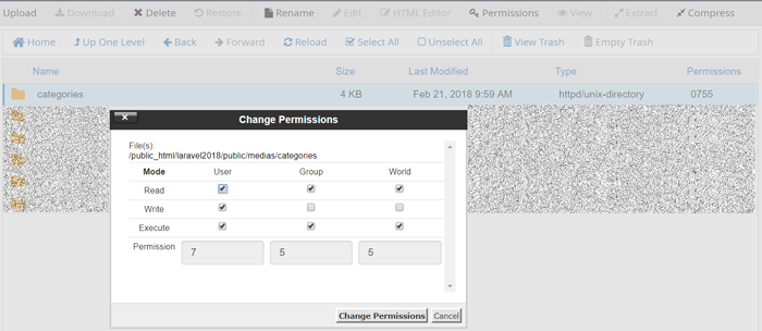 Permissions de fichiers chez GreenGeeks