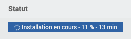 Installation figée à 11%