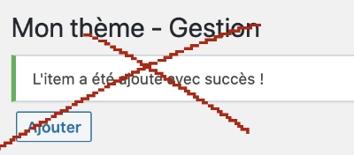 Message mal affiché